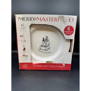Merry Masterpieces Dessert Plates, American Collection, NIB